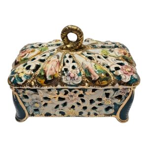 Made in Italy Lidded Trinket Dresser Dish